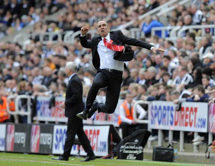 Paolo Di Canio celebrates at Newcastle