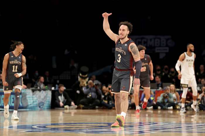 #3 Jaeden Zackery celebrates after hitting a big shot vs Wake Forest in the ACC Tournament
