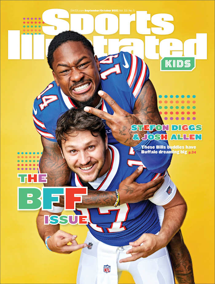 Josh Allen and Stefon Diggs on the cover of Sports Illustrated Kids September/October 2021 issue