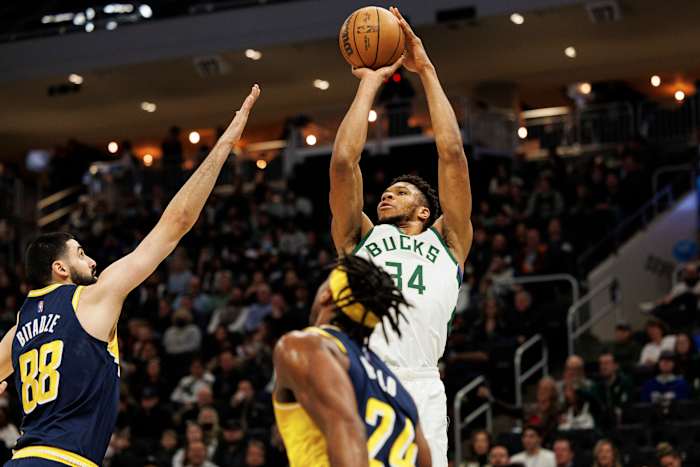 Goga Bitadze Buddy Hield Giannis Antetokounmpo Indiana Pacers