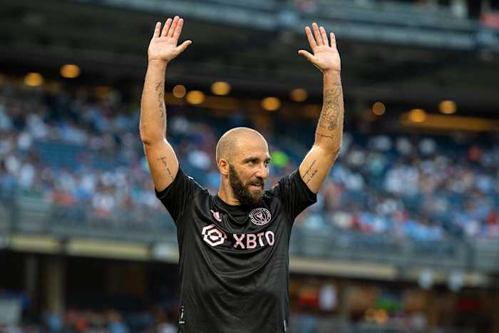 Gonzalo Higuain pictured in July 2022