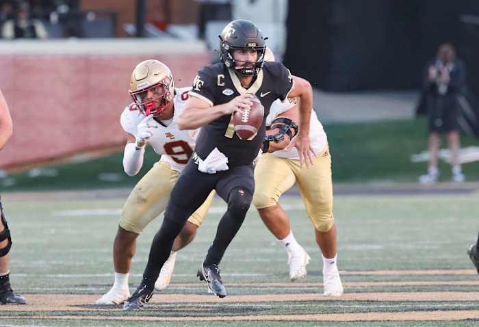 Wake Forest quarterback Sam Hartman