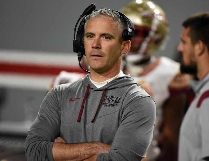 Florida State head coach Mike Norvell