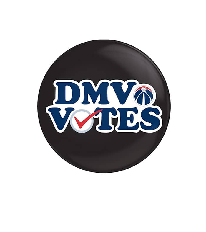 Pin that will be worn on October 28 Vote Night