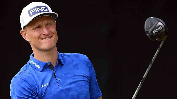 Adrian Meronk is shown at the 2021 U.S. Open.