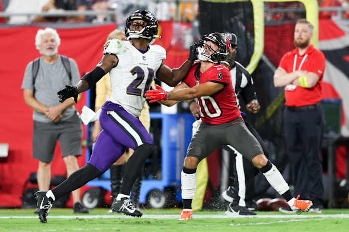 Baltimore Ravens cornerback Brandon Stephens