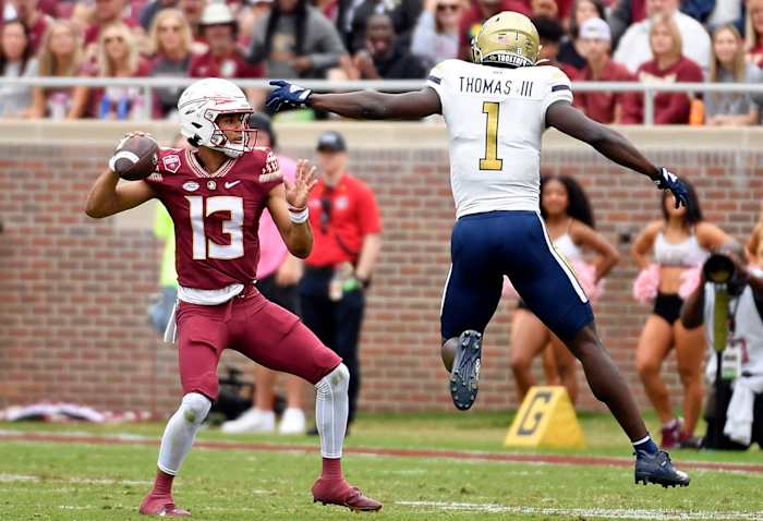 Georgia Tech linebacker Charlie Thomas vs Florida State