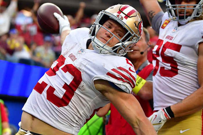 San Francisco 49ers running back Christian McCaffrey