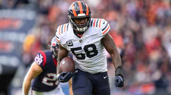 Former Bears linebacker Roquan Smith was traded to the Ravens.