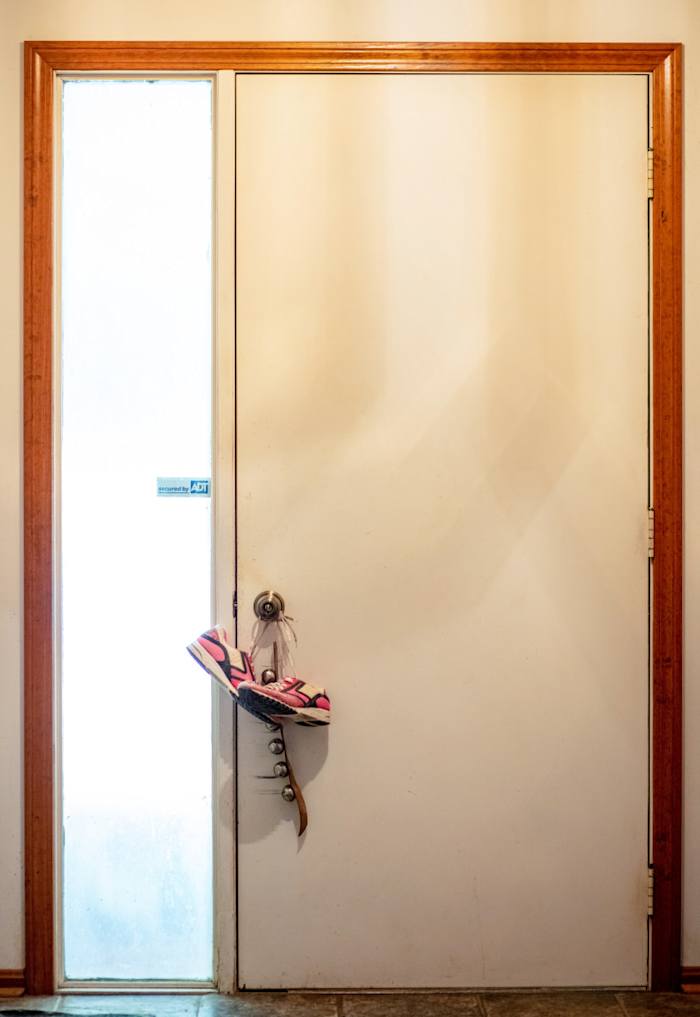 Helminski says her old Brooks sneakers motivate her to keep going.