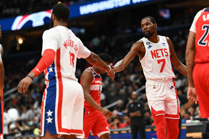 Former Wizard Markieff Morris Sr and Kevin Durant. Photo Credit: USA Today Sports