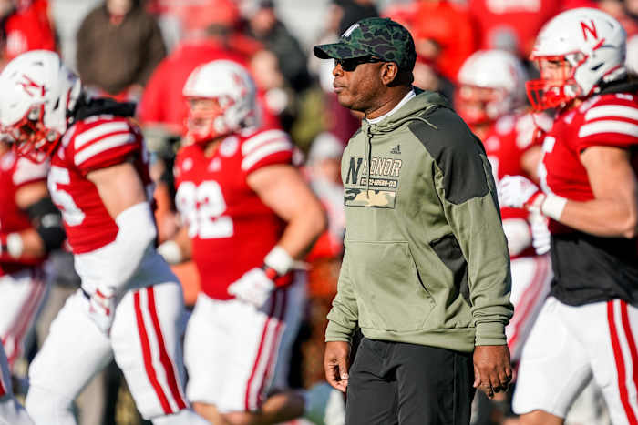 Mickey Joseph pregame 2022 Nebraska vs Minnesota football USATSI_19366355