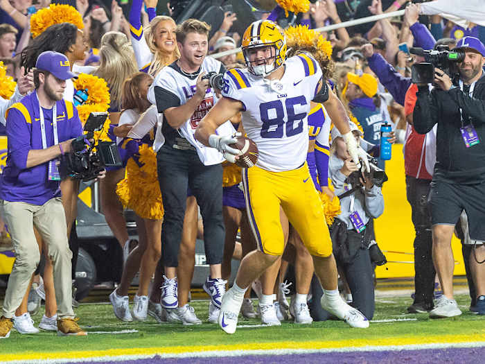 Mason Taylor after catching the game-winning two-point conversion