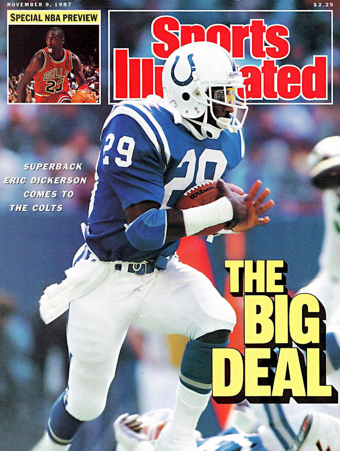 Eric Dickerson on the cover of Sports Illustrated in 1987
