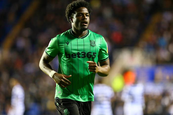 Maja in action for Stoke City last season. 