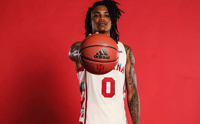 Jakai Newton pictured during a recruiting visit to Indiana. 