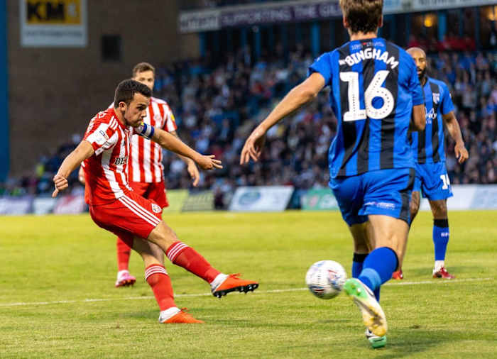 George Honeyman in action against Gillingham 