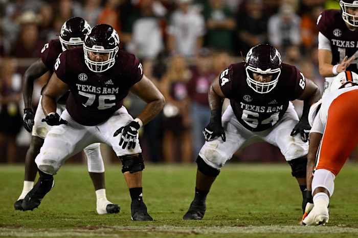 Texas A&M offensive lineman Layden Robinson 