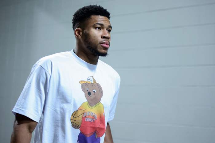 November 7, 2022; Milwaukee Bucks forward Giannis Antetokounmpo before a game against the Atlanta Hawks