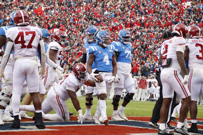 Quinshon Judkins touchdown Ole Miss vs Alabama