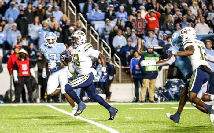 Georgia Tech running back Hassan Hall vs North Carolina