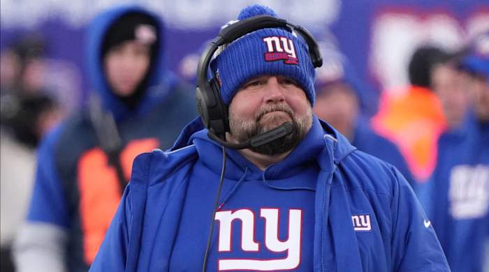 Giants head coach Brian Daboll as he watches his team late in the second half vs. the Cowboys.