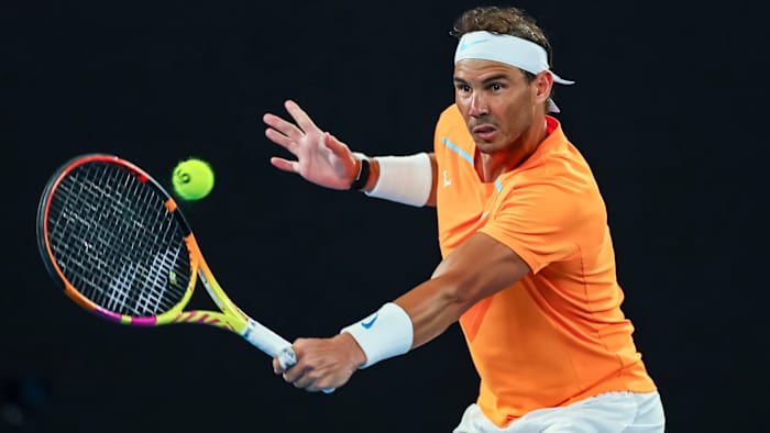 Rafael Nadal during his second round match the 2023 Australian Open.