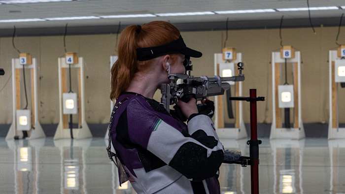 Katie Zaun taking aim