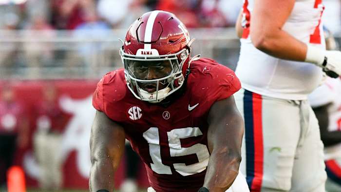 Denver Broncos NFL Draft Prospect Dallas Turner Alabama Crimson Tide