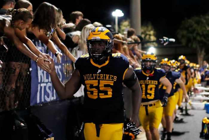 2025 4-star DL Christian Garrett during his junior season at Prince Avenue Christian. (Photo by Joshua L. Jones of USA Today Network)