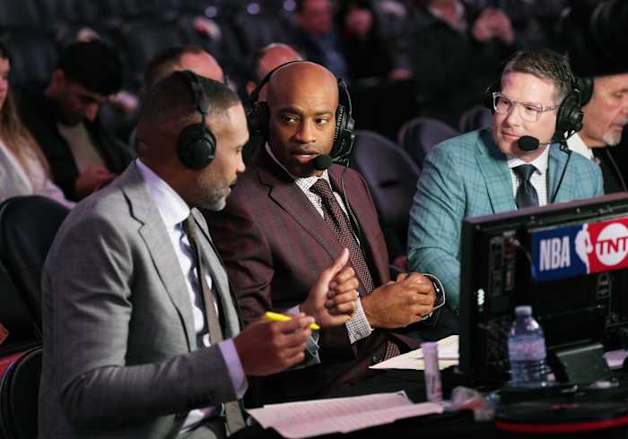 Former NBA player and TNT Network color commentator Vince Carter