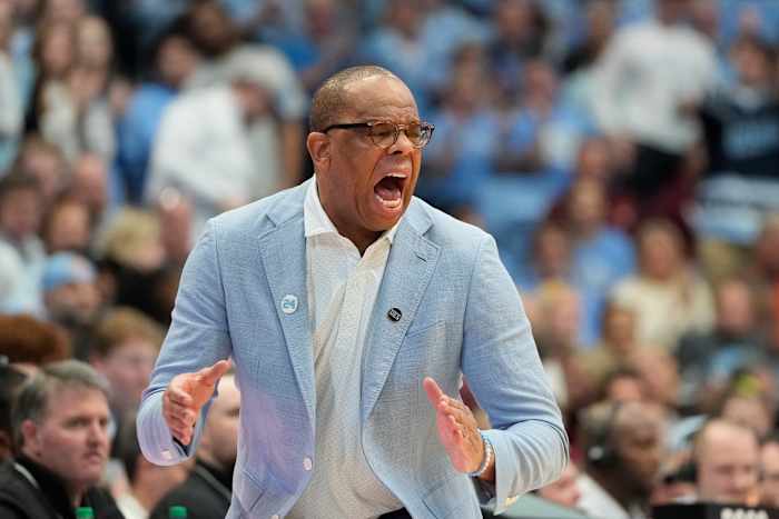 UNC basketball head coach Hubert Davis