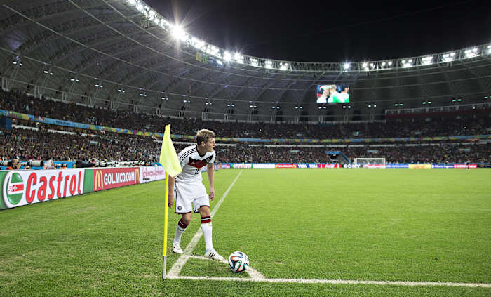 Toni Kroos pictured playing for Germany at 2014 FIFA World Cup in Brazil