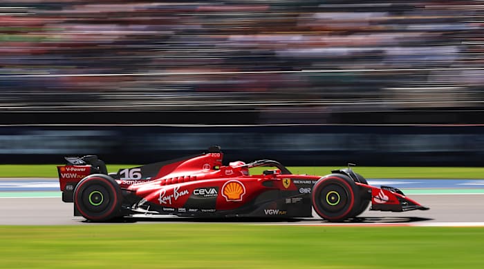 Ferrari in a F1 race.