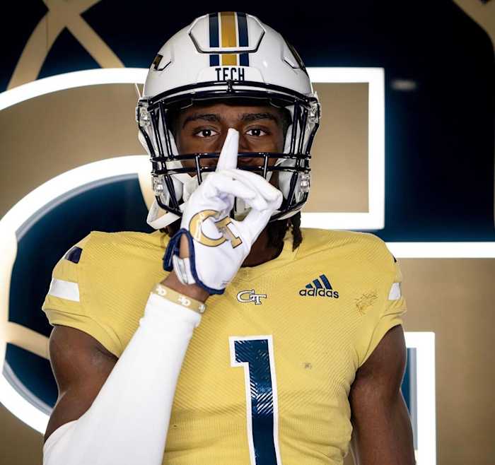 2025 S Javion Butts during an unofficial visit to Georgia Tech. (Photo courtesy of Javion Butts)