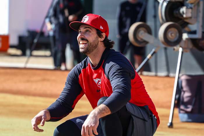 Austin Hedges at Cleveland Guardians 2024 spring training.