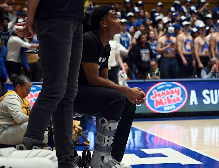 Duke basketball guard Caleb Foster