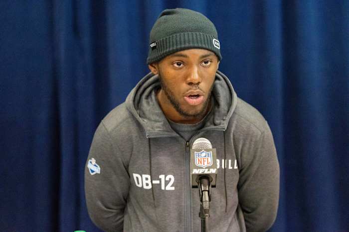 Former Tennessee Volunteers CB Kamal Hadden during media availability at the NFL Combine. (Photo by Trevor Ruszkowski of USA Today Sports)