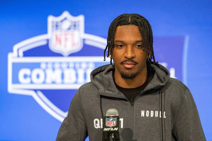 NFL Draft prospect, and Heisman Trophy winner Jayden Daniels knew Las Vegas Raiders' Coach Antonio Pierce since high school, and he discussed that relationship today.