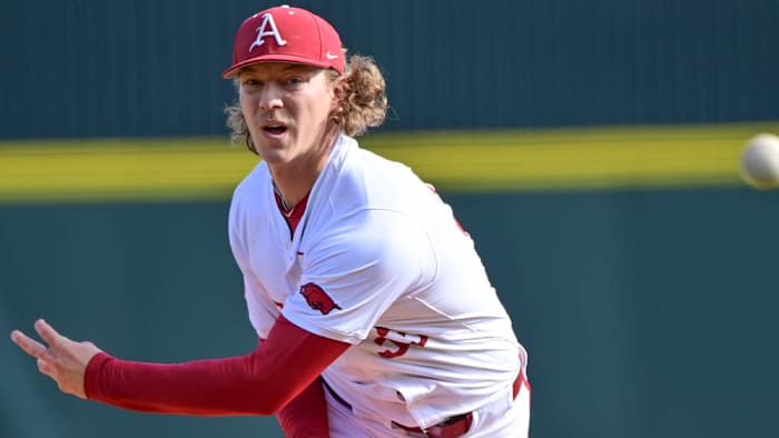 Hagen Smith pitches against Murray State as part of a 12-strikeout performance