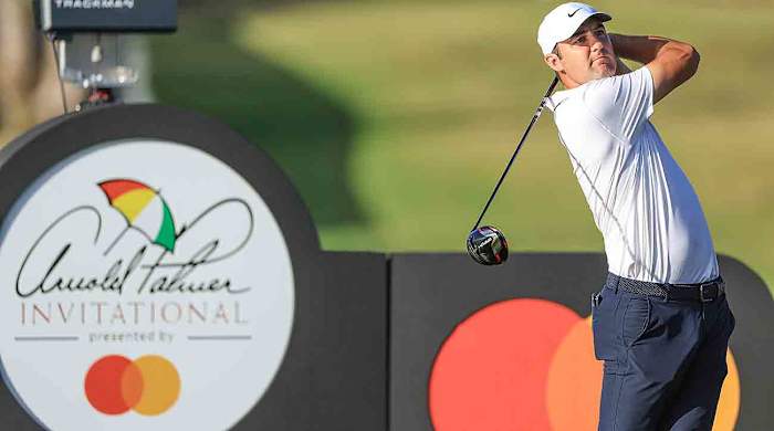 Scottie Scheffler is pictured during the final round of the 2022 Arnold Palmer Invitational presented by Mastercard at Arnold Palmer's Bay Hill Golf Course in Orlando, Fla.