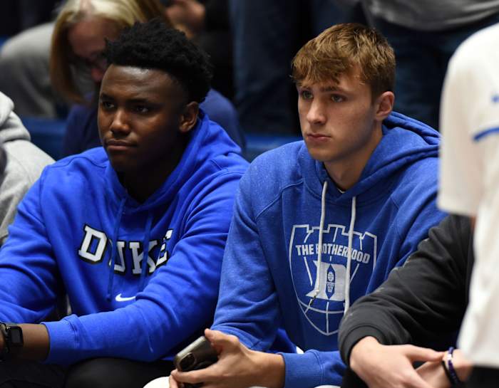 Duke basketball recruiting signees Patrick Ngongba II and Cooper Flagg