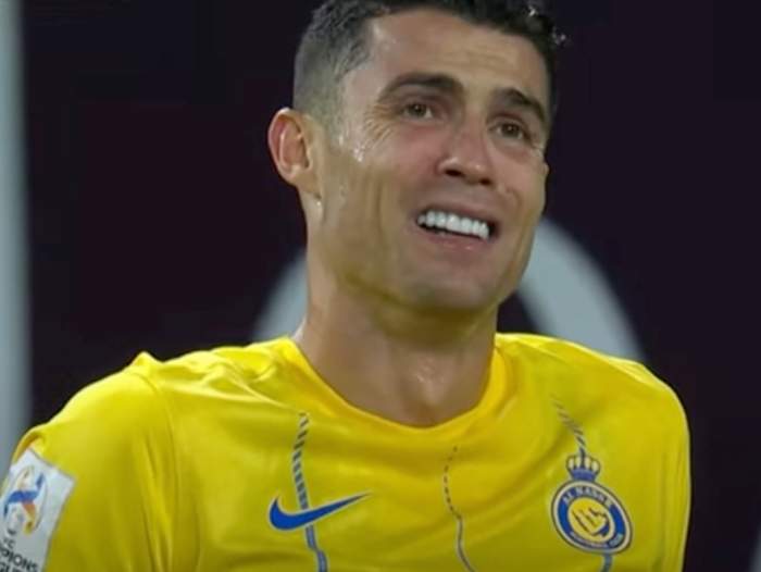 Cristiano Ronaldo pictured looking dejected during Al Nassr's defeat by Al Ain in the quarter-finals of the 2024 AFC Champions League