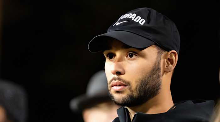 Chandler Dorrell on the sideline at Colorado