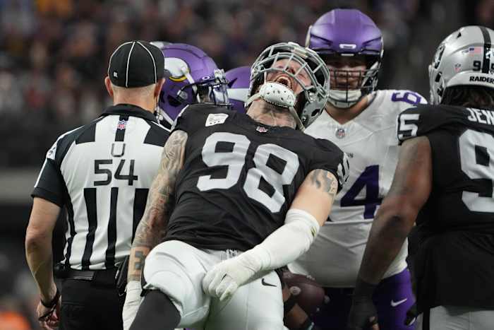 Las Vegas Raiders star Maxx Crosby is getting healthy from knee and hand surgeries this offseason.
