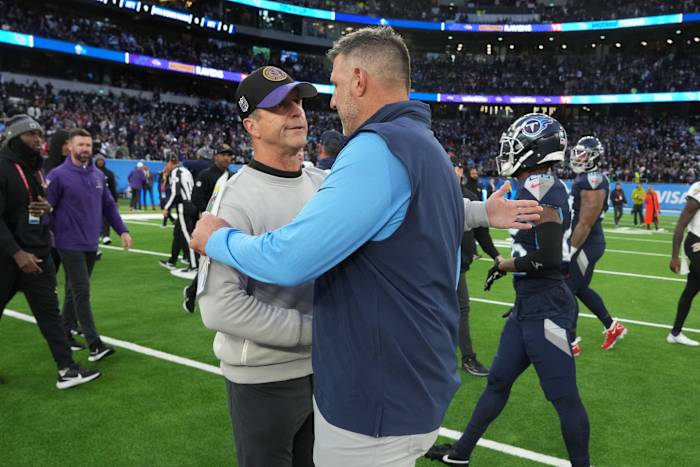 mike vrabel john harbaugh