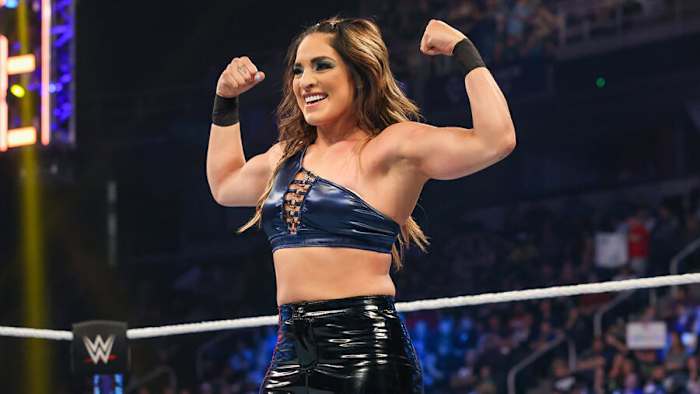 Raquel Rodriguez poses during an episode of Friday Night SmackDown.