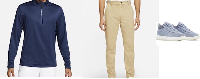 A Nike shirt, pants, and Devin Booker's sneakers.