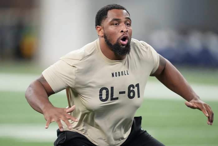 One of the Las Vegas Raiders' focuses in the draft should be adding depth to their guard room. Selecting a guard like Layden Robinson would help them in that endeavor.