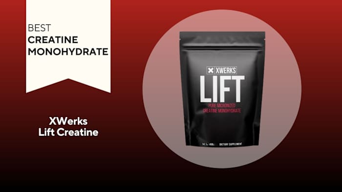 XWerks Lift Pure Micronized Creatine Monohydrate in a black zippable bag